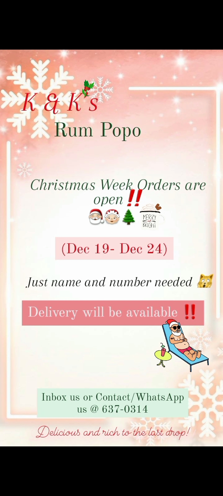 Christmas Week Orders are openâ€¼ï¸