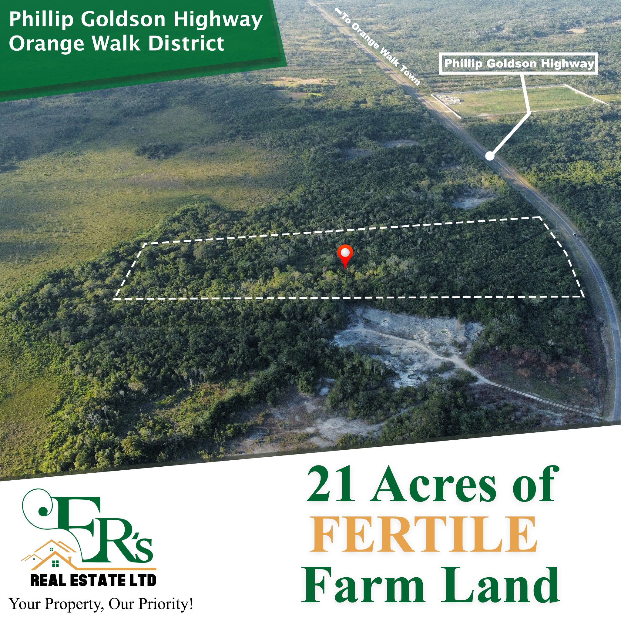 21 Acres of Fertile Land in Orange Walk