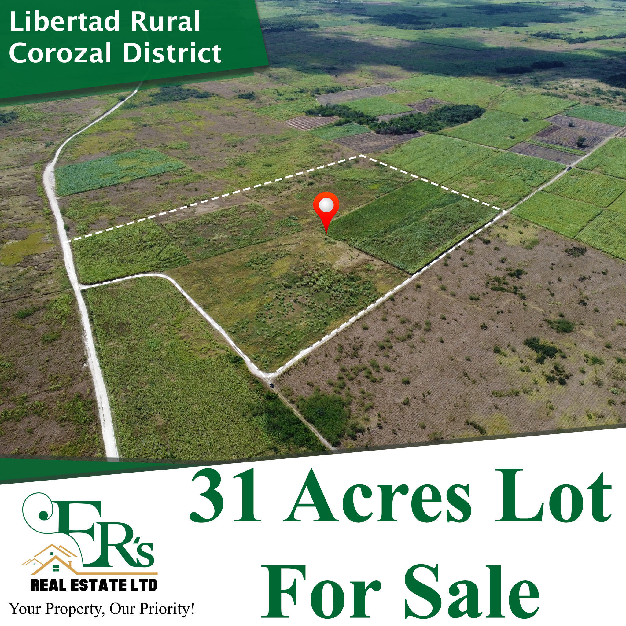 31 Acres Lot in Libertad Rural, Corozal